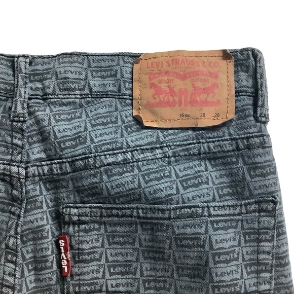Levi’s 512 Jeans Sz 16reg Boys Logo Print - Picture 4 of 7